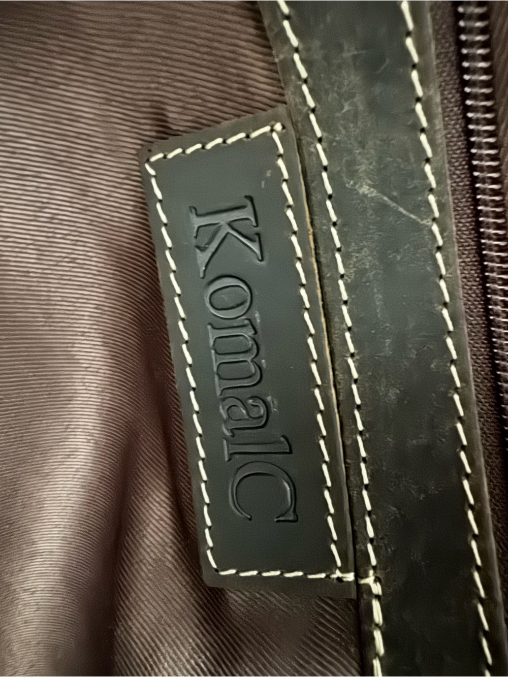 Brown Leather duffel bag.